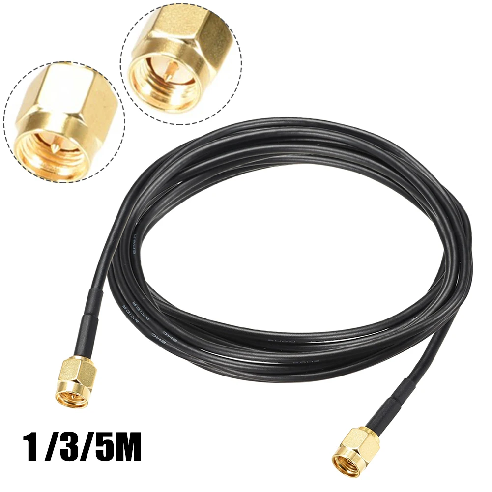 RG174 SMA Male To SMA Male RF Coaxial Adapter Connector Copper Cable Extension 1/3/5m Cable Communication Equipment