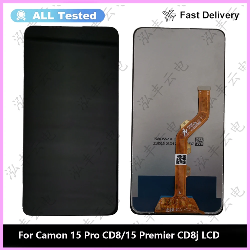 ЖК-дисплей в сборе для Tecno Camon 15 Pro CD8 полный сенсорный экран с дигитайзером Замена