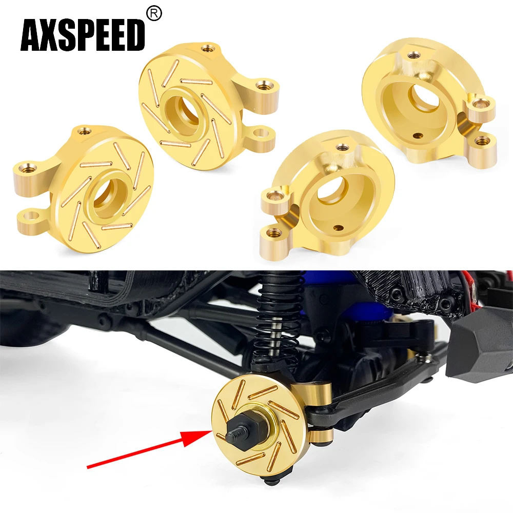 AXSPEED 2 шт. латунные передние поворотные кулаки противовесы для TRX-4M 1/18 RC гусеничный