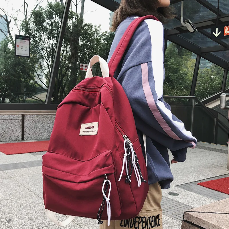 

atinfor Women Backpack Travel Retro Waterproof Canvas Nylon Backpack School Bags for Teenagers Girls Bookbag Mochilas