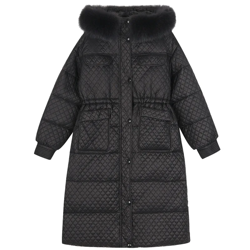 Over-knee Cotton-padded Jacket Women's New Ultra-long Bread Was Thinner Students To Ankle Down Cotton-padded Jacket