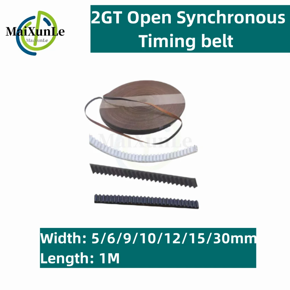 Синхронный ремень для 3D принтера 2M 2GT со стандартной стальной проволокой длиной 1