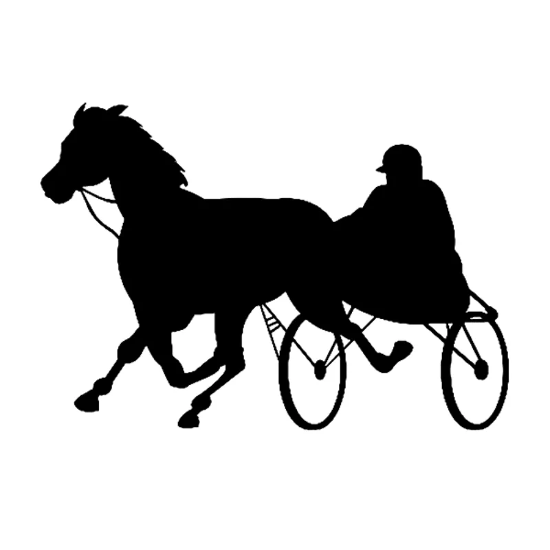 

Car Window SUV Car Stickers Jockey Horse Racing Car Stickers Fashion Pvc Decals for All Kinds of Cars Black/white, 20*14CM