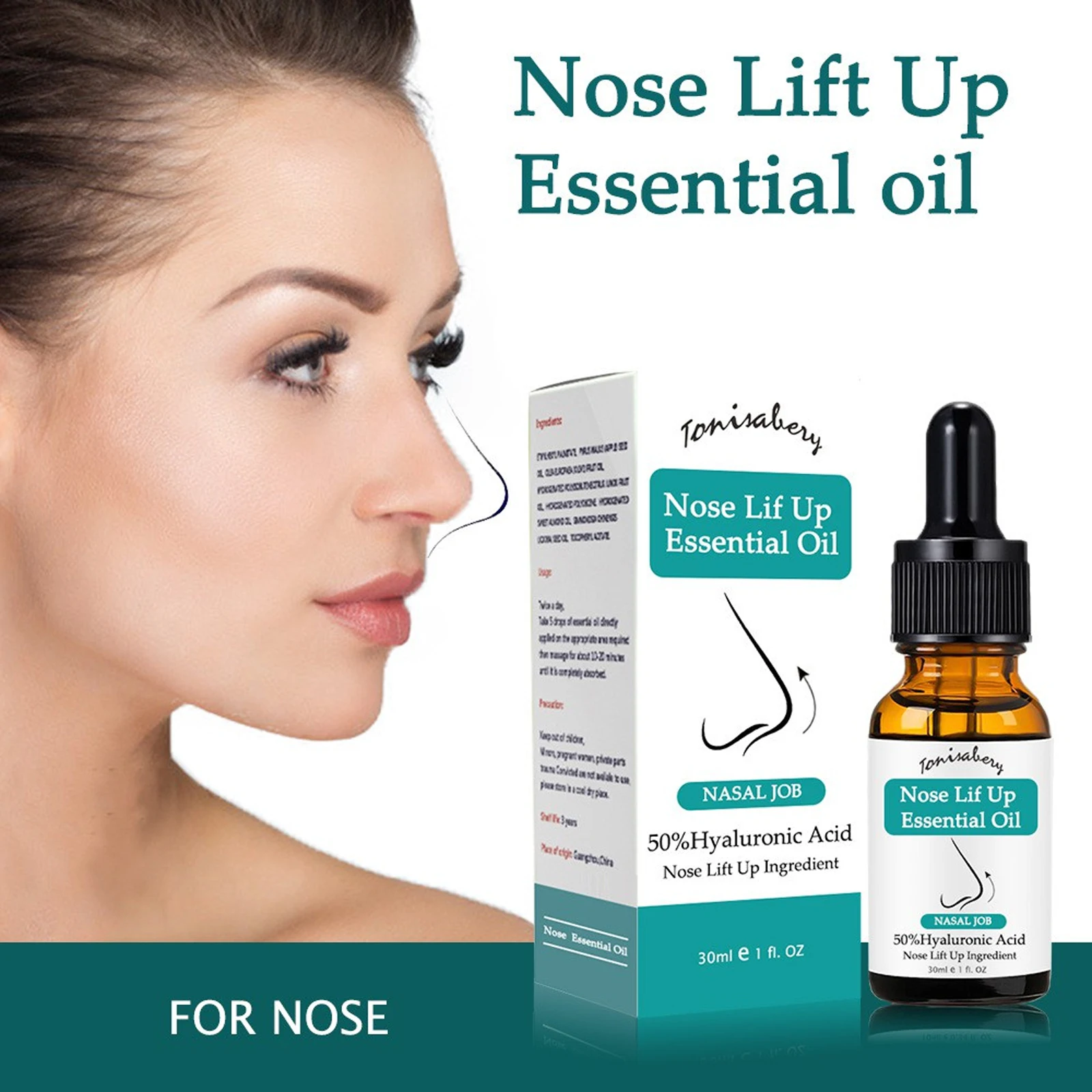 

Effecttive Powerful Nosal Bone Remodeling Beauty Nose Lift Up Heighten Rhinoplasty Firming Moisturizing Massage Essential Oil