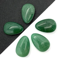 natural stone cabochon pendant jewelry green aventurine drop shape non porous ladies diy ring earrings making jewelry gifts