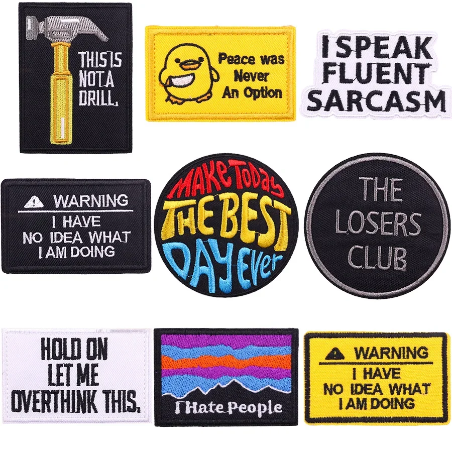 Iron On Patches for Clothes Letter Clothing Stickers Fabric Sewing Embroidered Patch Thermal Adhesive Applique Fusible Badges