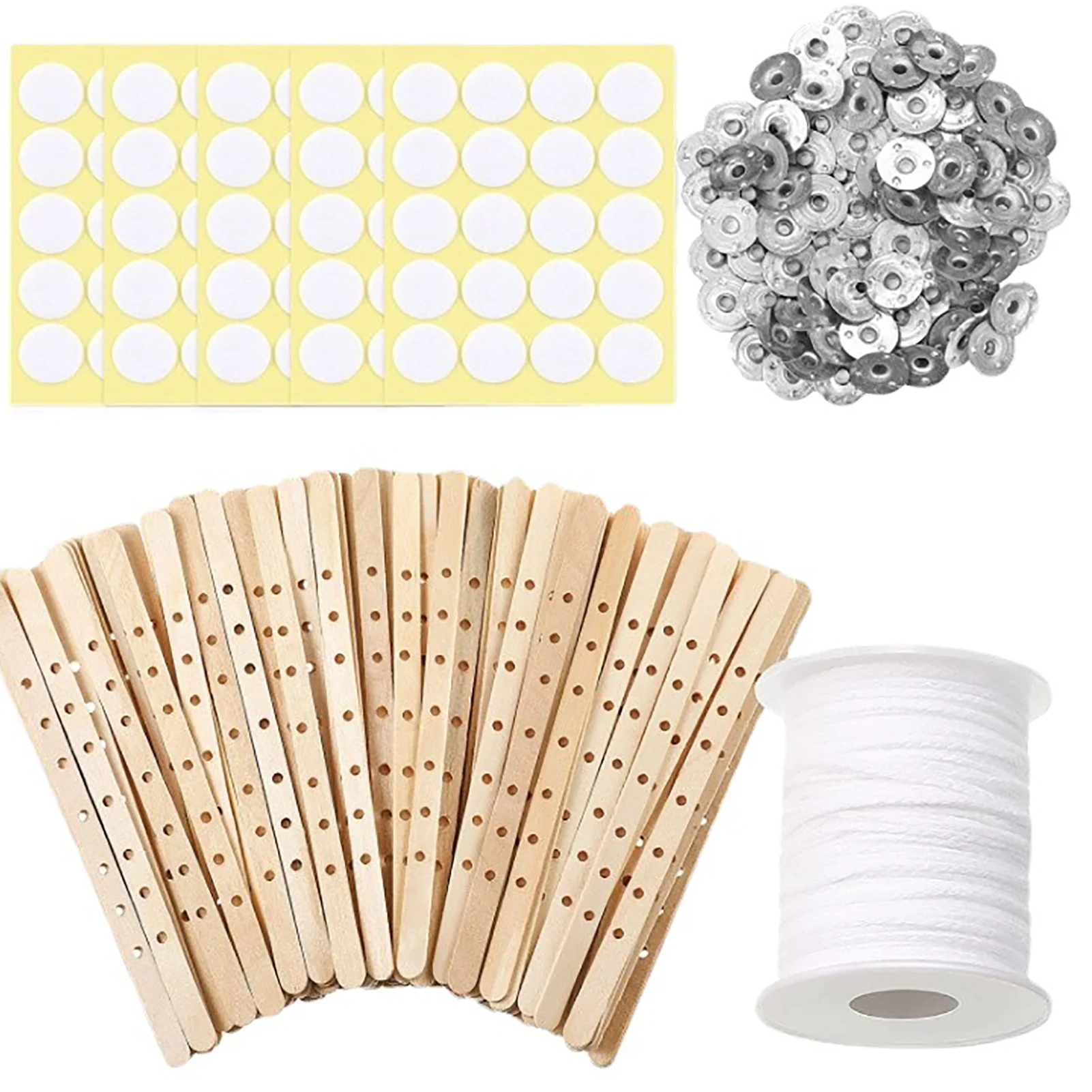 

Natural Wood Candle Wicks With Sustainer Tab DIY Candle Making Supplies Soy Parffin Wax Wick Wax Line Wood Candles Making