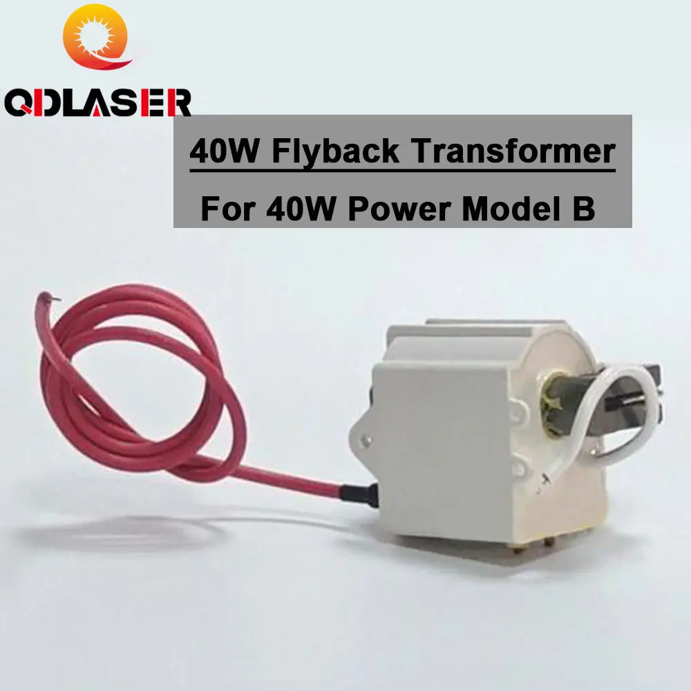 

QDLASER High Voltage Flyback Transformer 40W for CO2 40W Laser Power Supply Model B