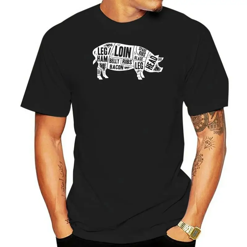 

Mens T Shirt Cuts of Pork Bbq Cook Chef Tee Grill Cooking New Men Shirt 2022 Men Summer Tops Make T Shirts