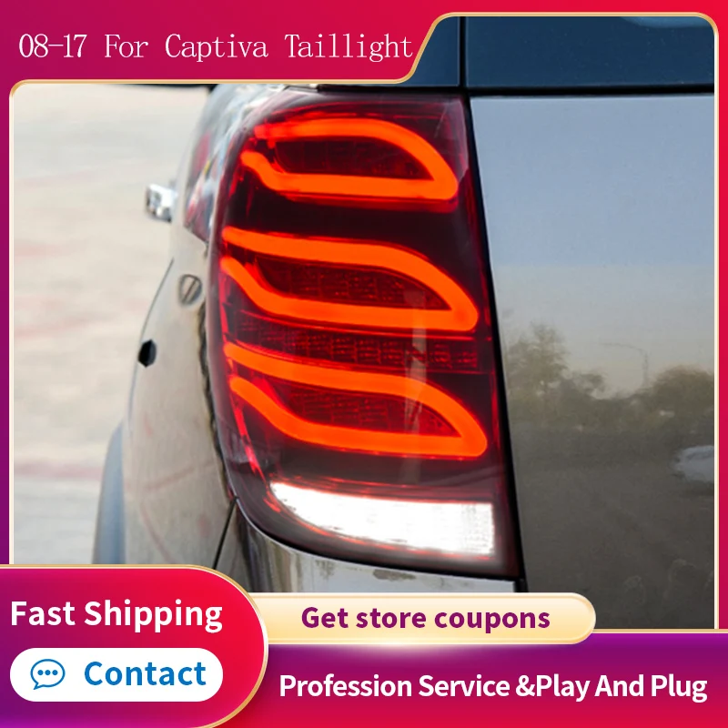 

For Chevrolet Captiva 2008-2017 taillights LED Tail Lamp rear trunk lamp cover drl+signal+brake+reverse