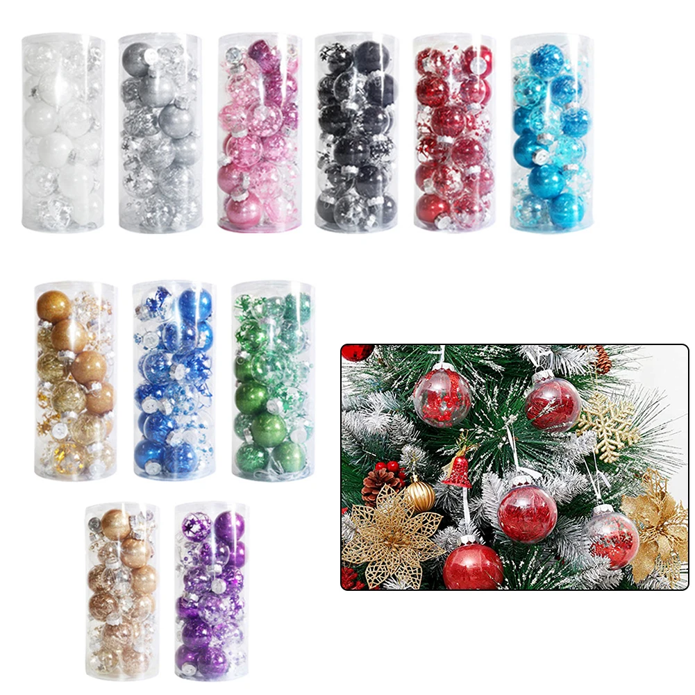 24 шт. Рождественский шар Рождественские елки Украшения Большие шары Подвески для