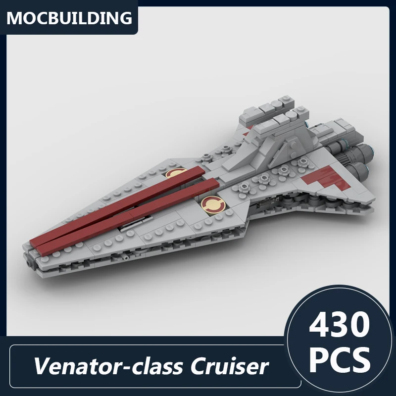 

Конструктор Venator-class Cruiser Moc, сборные блоки «сделай сам», кирпичи из фильма «Космические войны», креативные детские игрушки, подарки, 430 шт.