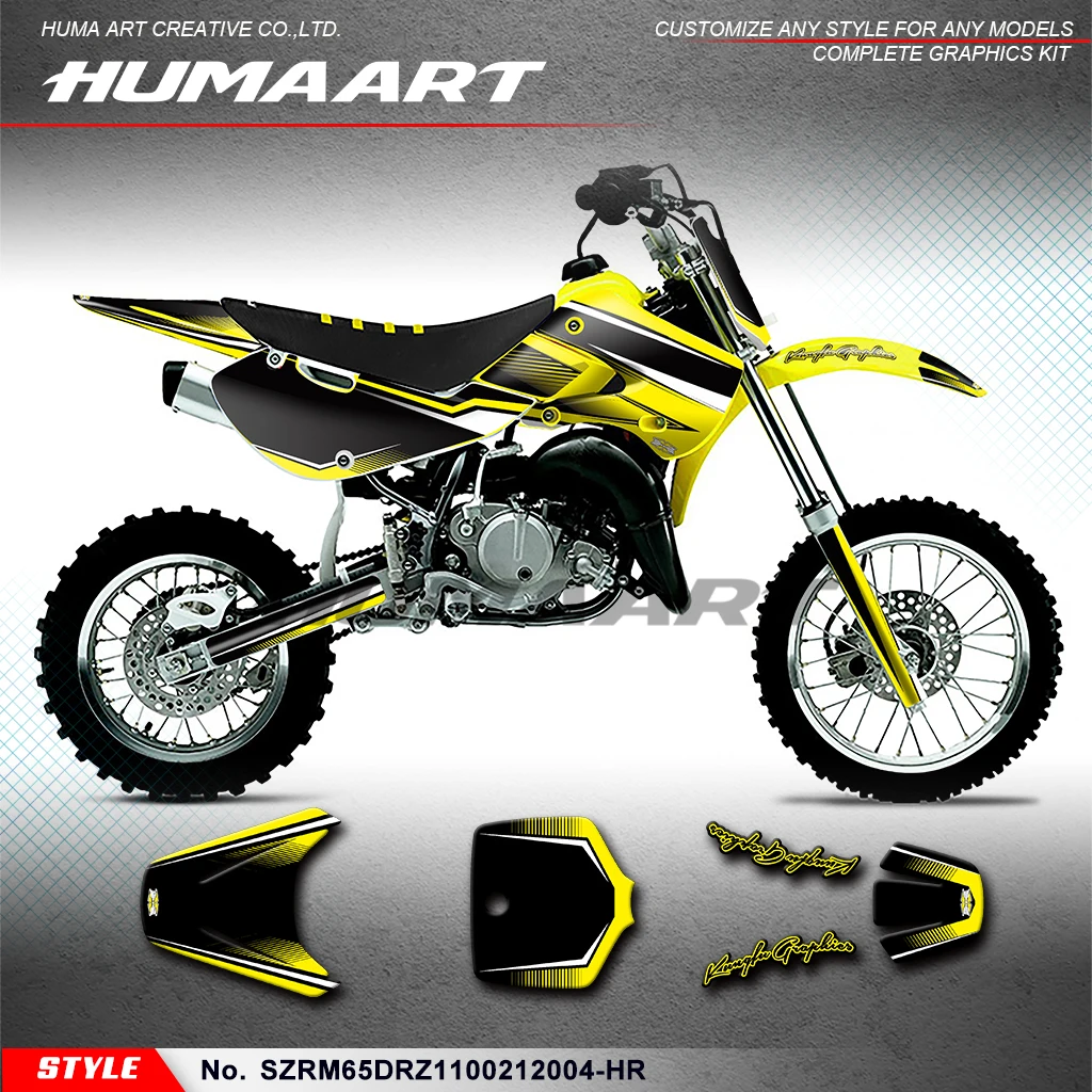 Набор графических наклеек HUMAART Dirtbike для Suzuki RM 65 DRZ 110 02 03 04 05 06 07 08 09 10 11 12 SZRM65DRZ 1100212004