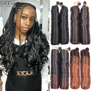 Imported Spiral Curls Braiding Hair 24Inch Synthetic French Curls Crochet Braids Hair Extensions For Women Pr