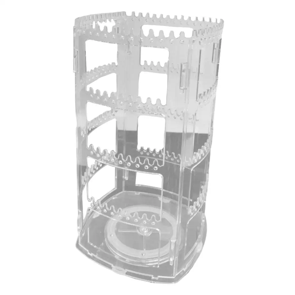 

Clear Acrylic Rotating Earring Holder Rack Jewelry Stand for Necklaces
