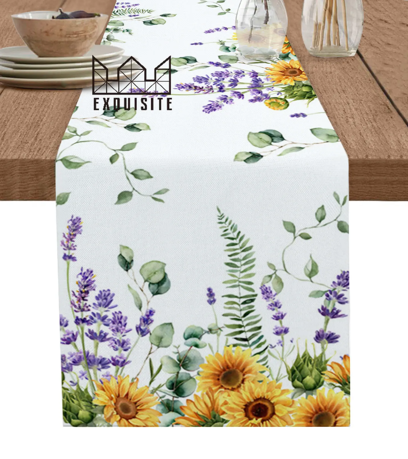 

Дикий цветок эвкалипта растение скатерть для стола Свадьба Праздник обеденный стол скатерть украшение для дома кухни