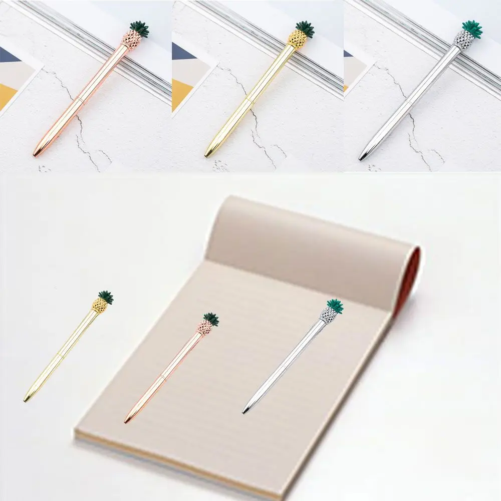 

Hot Smooth Stationery Writing Tool Pineapple Pen Signature Instrument Rollerball Metal Ballpoint
