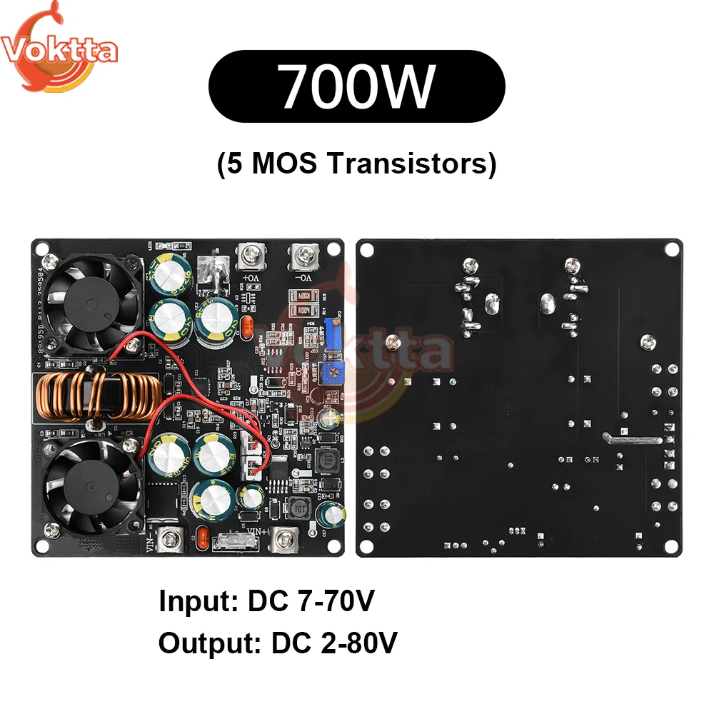 

7-70 В постоянного тока, 20 А, 600 Вт, 700 Вт, мощный понижающий модуль, повышающий/понижающий источник питания постоянного тока, регулируемый регулятор напряжения, зарядный модуль