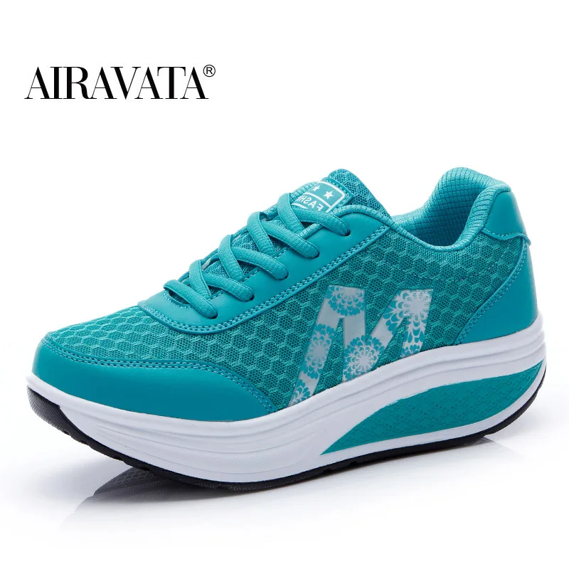 Women Chunky Shoes Shake Sneakers Height Increasing Mesh Breathable Cushioned Sneakers 3 Colors