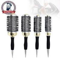 professional 4 size hair brush comb hairbrush high temperature resistant ceramic iron round comb hair styling tool