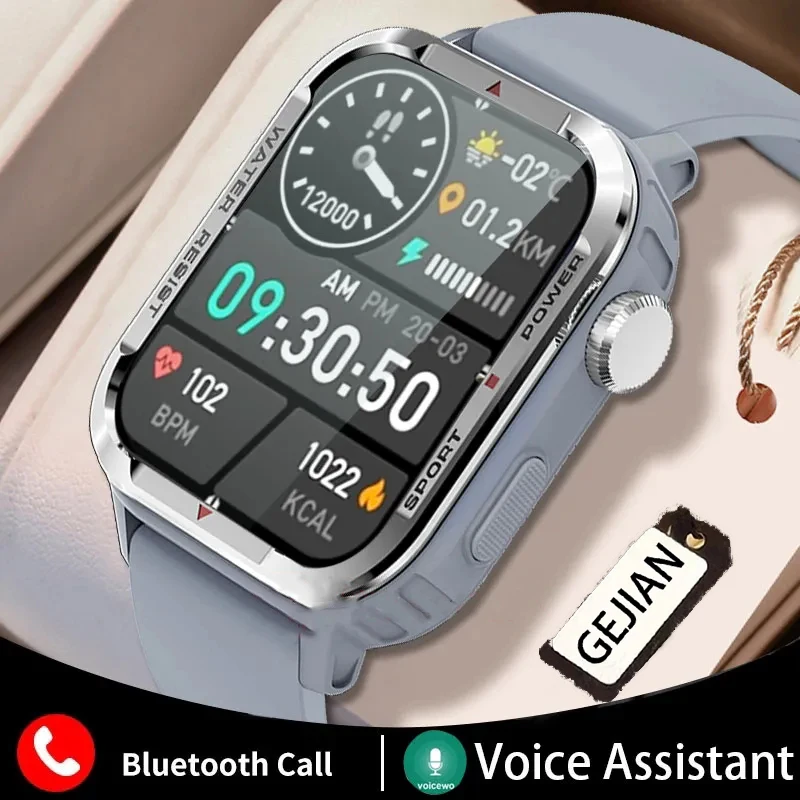 

Men's Sports Military SmartWatch Android IOS Ftness Watch 100+Sports Fitness Tracker 1.85-inch AI Voice Bluetooth Call Watch2023