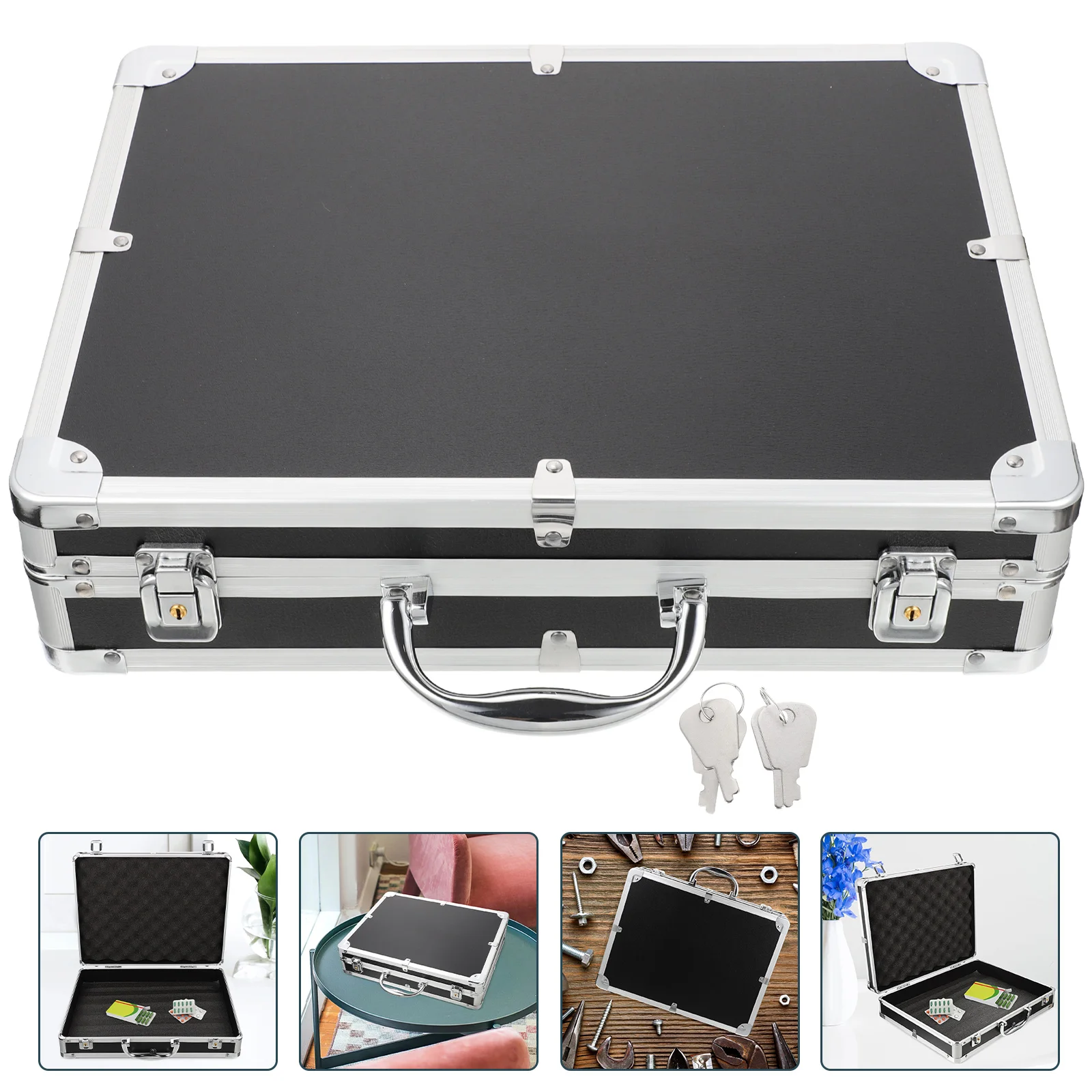 

Portable Medicine Case Toolbox Cabinet Aluminum Hard Cases Storage Multi-purpose Carrying Pearl Cotton Metal Container Miss