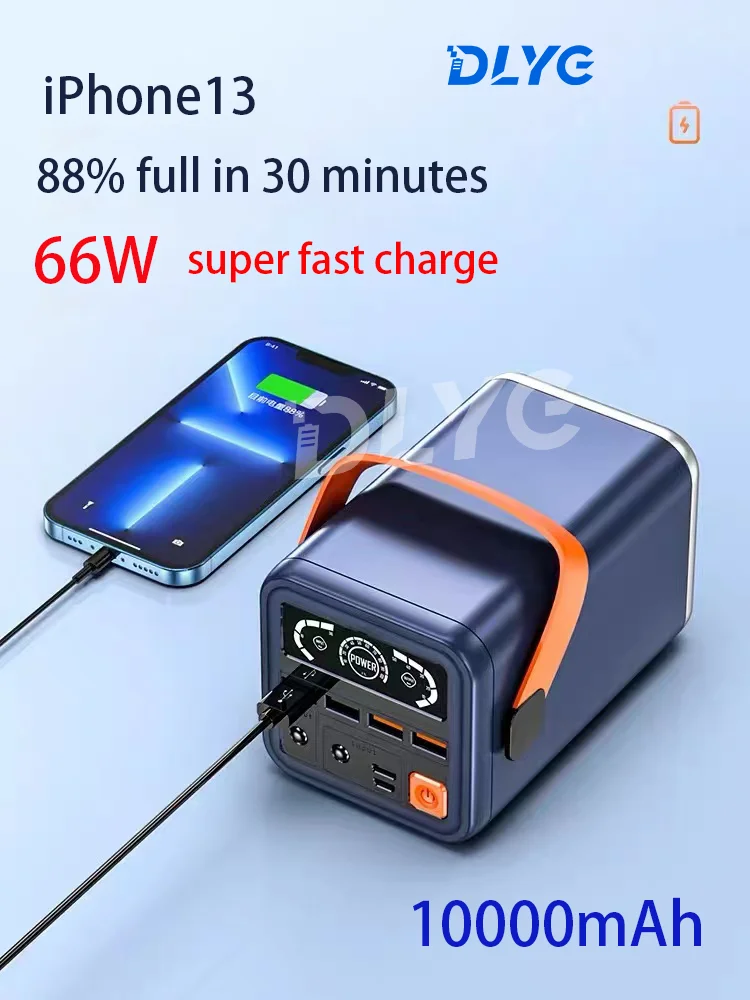 

66W/40W Fast Charge Rechargeable Battery100000mAhOutdoor Emergency Power Bank for Huawei Xiaomi Apple Mobile Phone Notebook Ipad