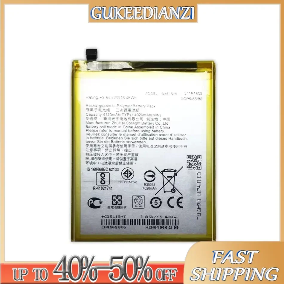C11P1609 Аккумулятор 4020 мАч для ASUS Zenfone 3/4 max 5 &quot5 2&quot ZC553KL X00DDA ZC520KL X00HD