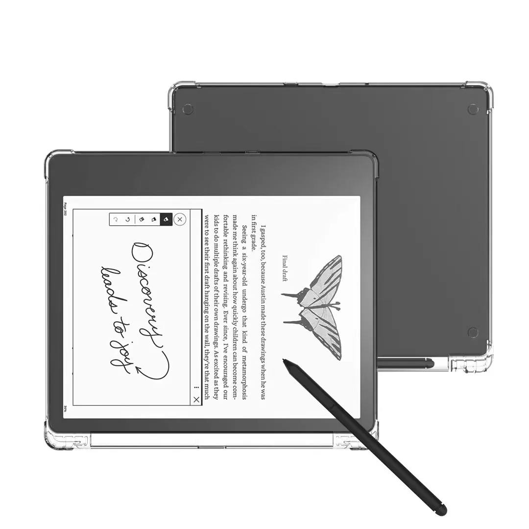 Фото Прозрачный чехол для Kindle Scribe 10,2 дюйма 1/2-го поколения |   Встроенный держатель для ручек |   Тонкий и легкий |   против царапин |   Мягкая задняя крышка из ТПУ №5