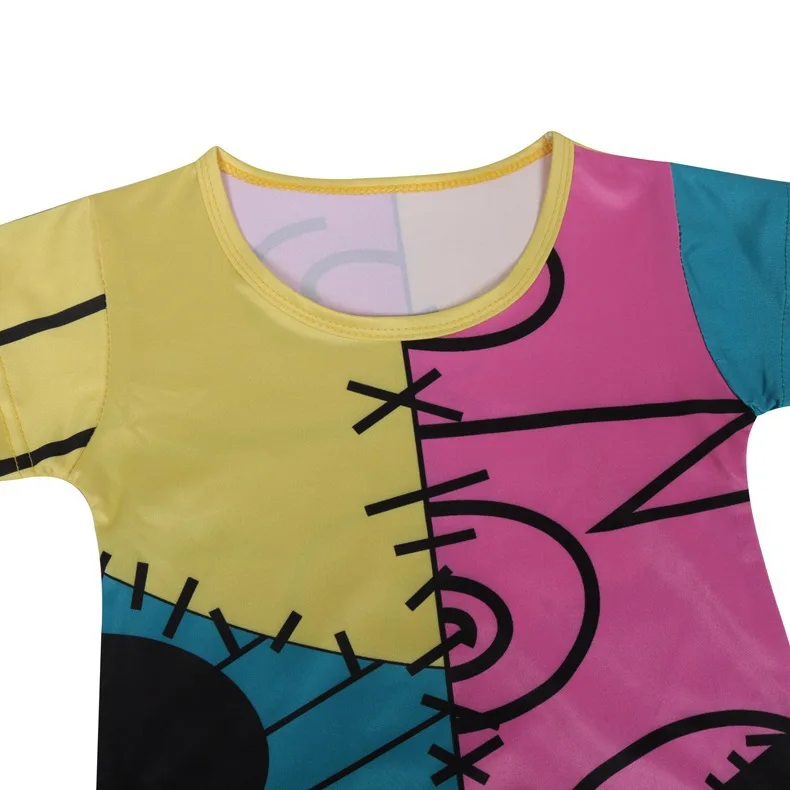 Женский костюм для косплея ночи Салли вечевечерние НКИ на Хэллоуин с принтом