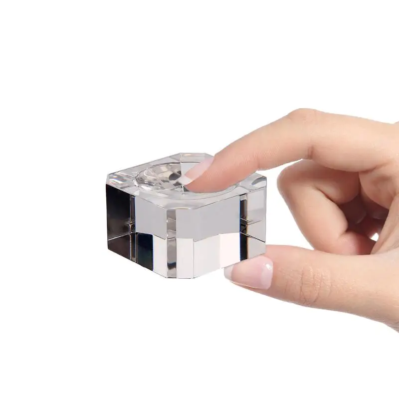 

Clear Square Crystal Display Stand Three Size Square Transparent Crystal Ball Stand Display Stand Crystal Ball Base For Display