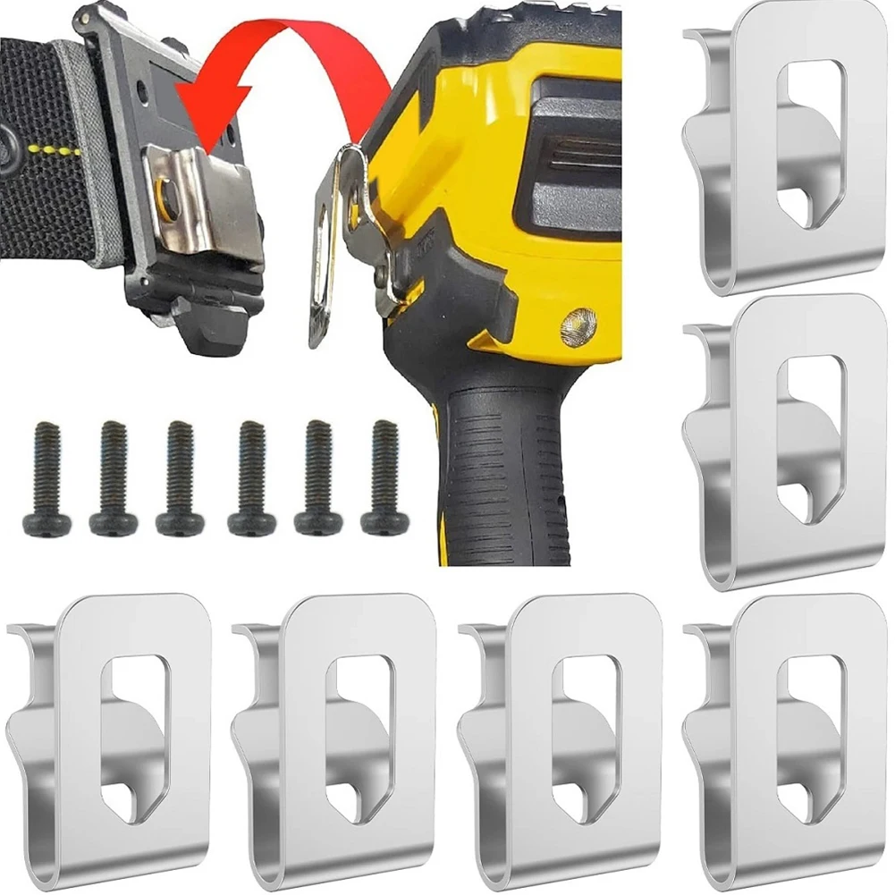 

~6pcs Belt 1Clip Hook For 1DeWalt 20V Drill Driver N268241 N169778 DCD980 DCD985 Electric Drill Belt Hook Power Tool Parts