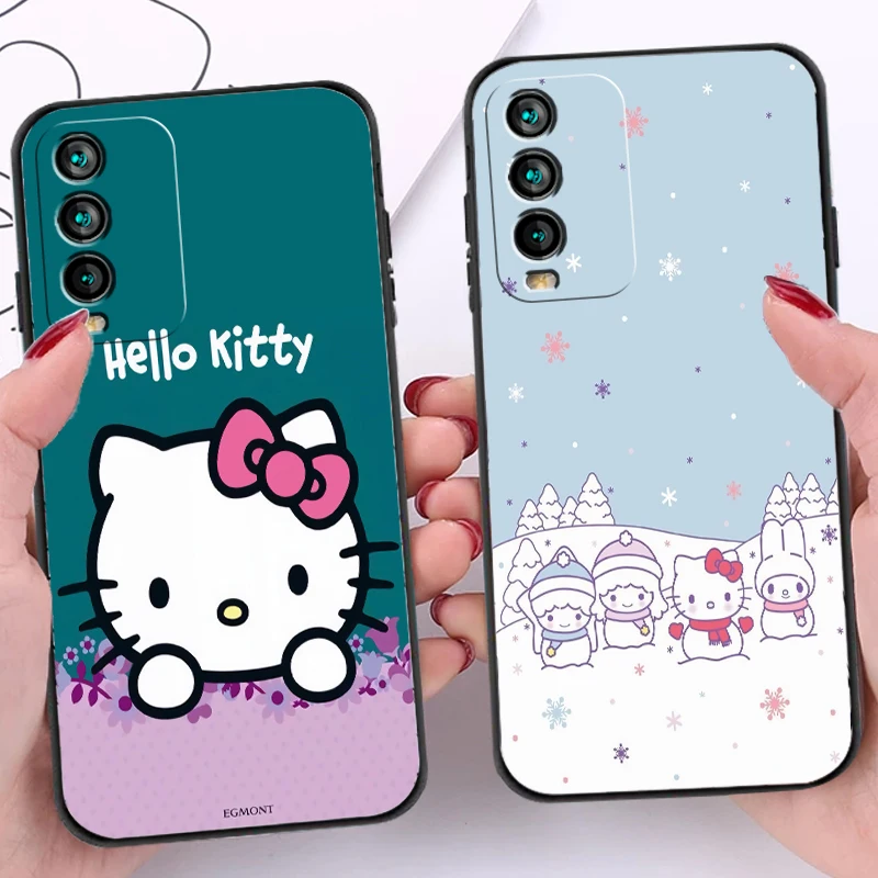 

Hello Kitty Cute Phone Cases For Xiaomi Redmi Note 10 10 Pro 10S Redmi Note 10 5G Carcasa Soft TPU Back Cover