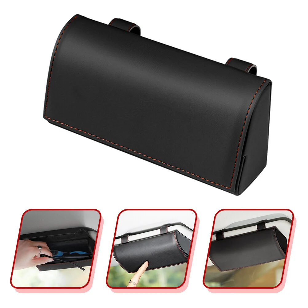 

Car Glasses Case Organizer Box Sunglasses Storage Ticket Cards Clip Eye Eyeglasses Container