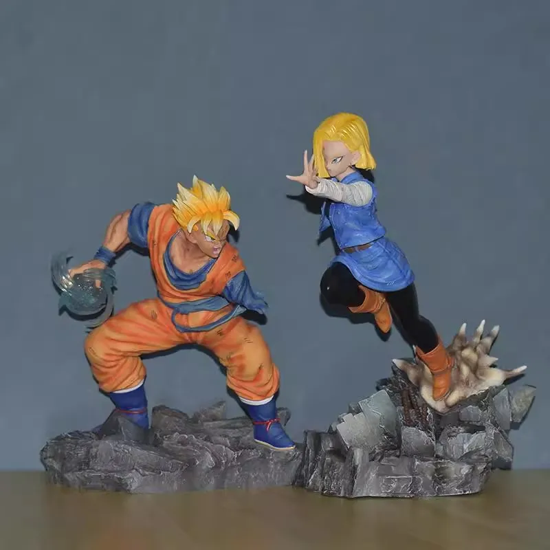 Dragon Ball Сломанная рука Гохан Android 18 Супер Сайян анимационные периферийные статуи