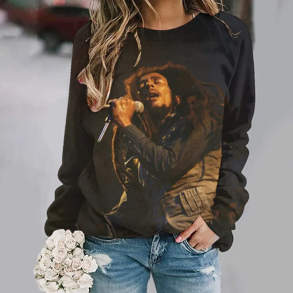 

Женский свободный свитер с принтом, повседневный пуловер с принтом в виде фигуры, 2023