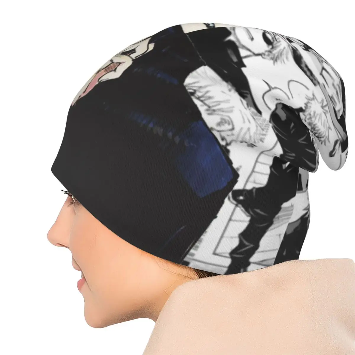 Шапки Gojo Satoru с коллажем манги осенне-зимние шапки в стиле аниме ююютсу кайзен