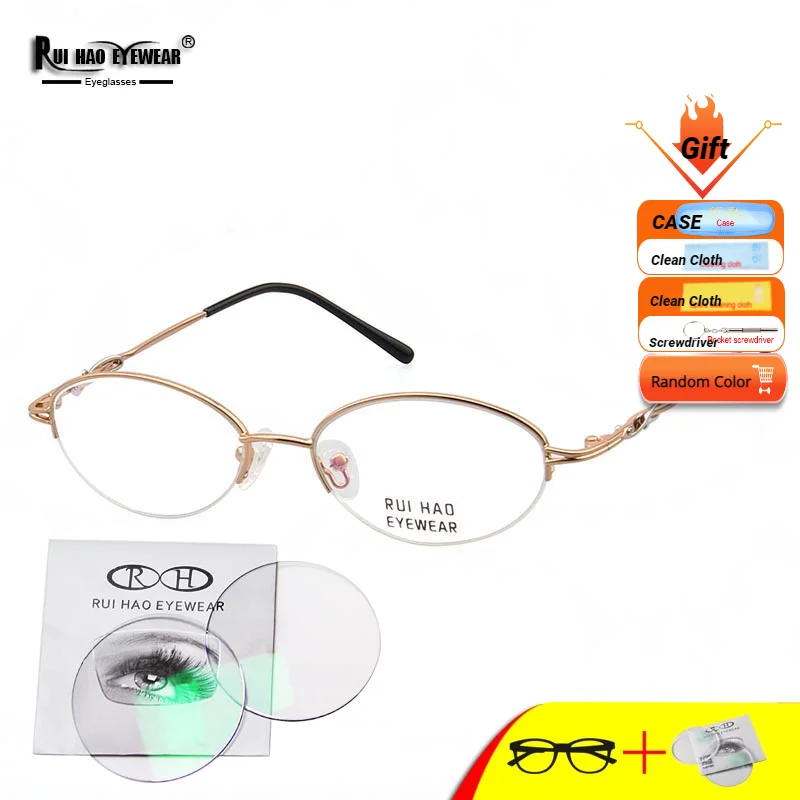 

Women Eyeglasses Customize Prescription Eyeglasses Myopia Astigmatism Hyperopia Read Progressive 1.56 1.61 1.67 Resin Lenses