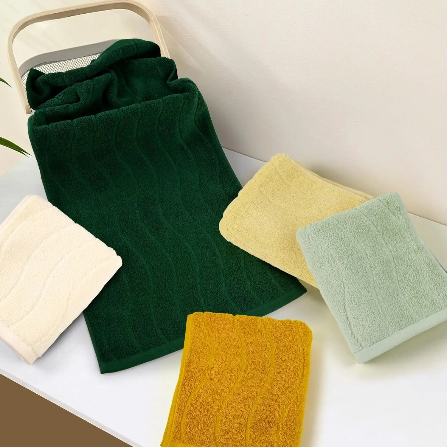 Утолщенное полотенце из чистого хлопка мягкое супервпитывающее быстросохнущее