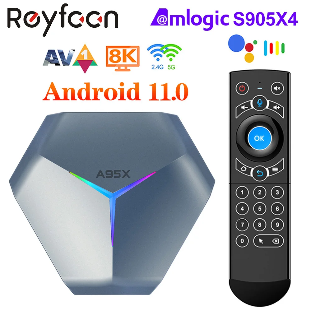

A95X F4 Amlogic S905X4 Android 11 RGB Smart TV Box 4GB 64GB 32GB 128GB Support Dual Wifi 8K Youtube Media Player A95XF4 2GB 16GB