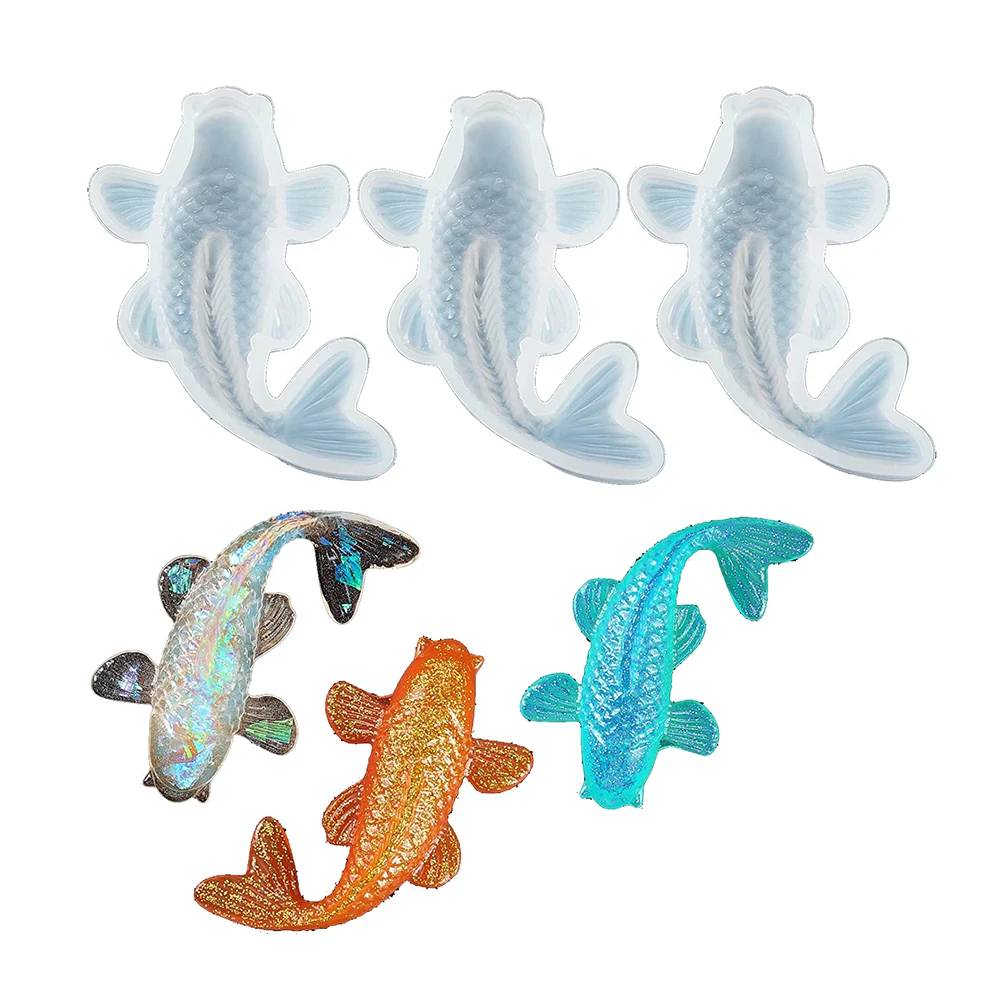 

3 Pieces Silicone Resin Moulds DIY Keychain Pendant Charms Making UV Resin Jewelry 3d Silicone Molds Epoxy Mallen Silikonform