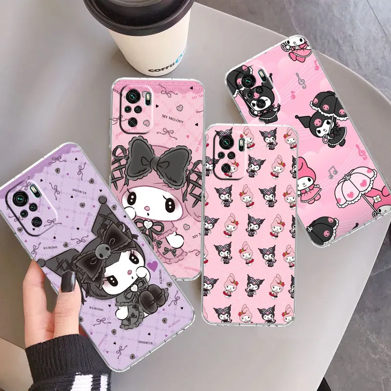 

Clear Case For Xiaomi Redmi Note 11 10 Pro 12 9 8 12C 10C 9C 11S 10S 9S Silicone Phone Cover Soft Funda Kuromi My Melody Bumper