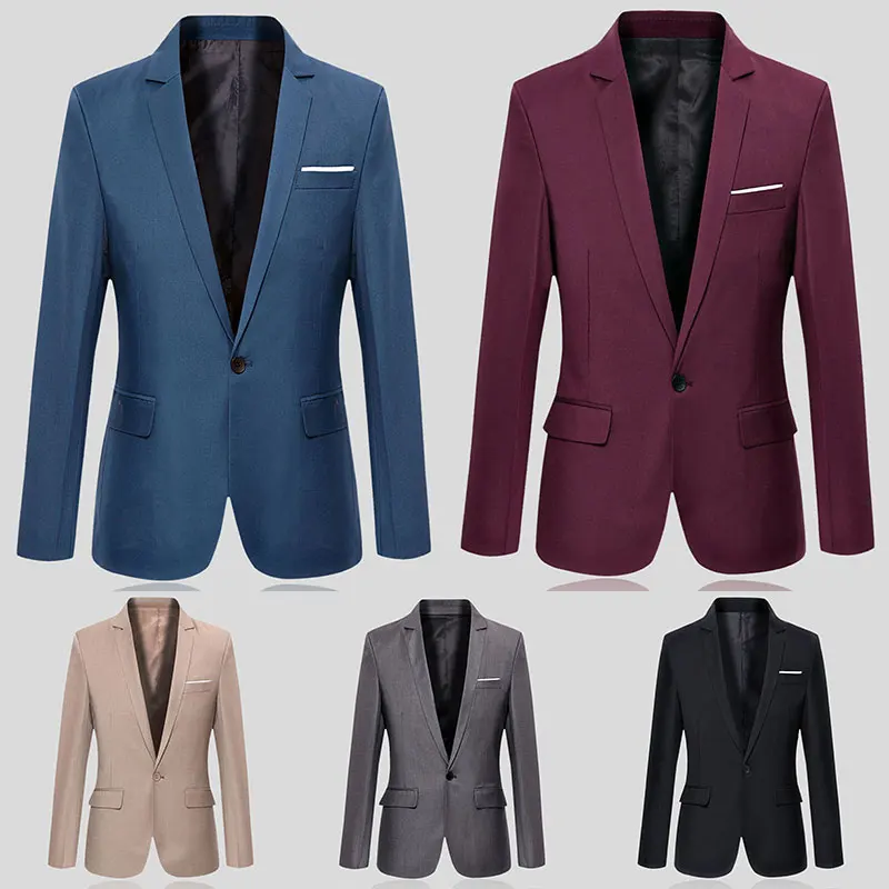New Mens Blazers Slim Fit Suits For Men Business Formal Coat Mens Wedding Suit Jackets Male Fashion Mens Blazer Jacket S-5XL