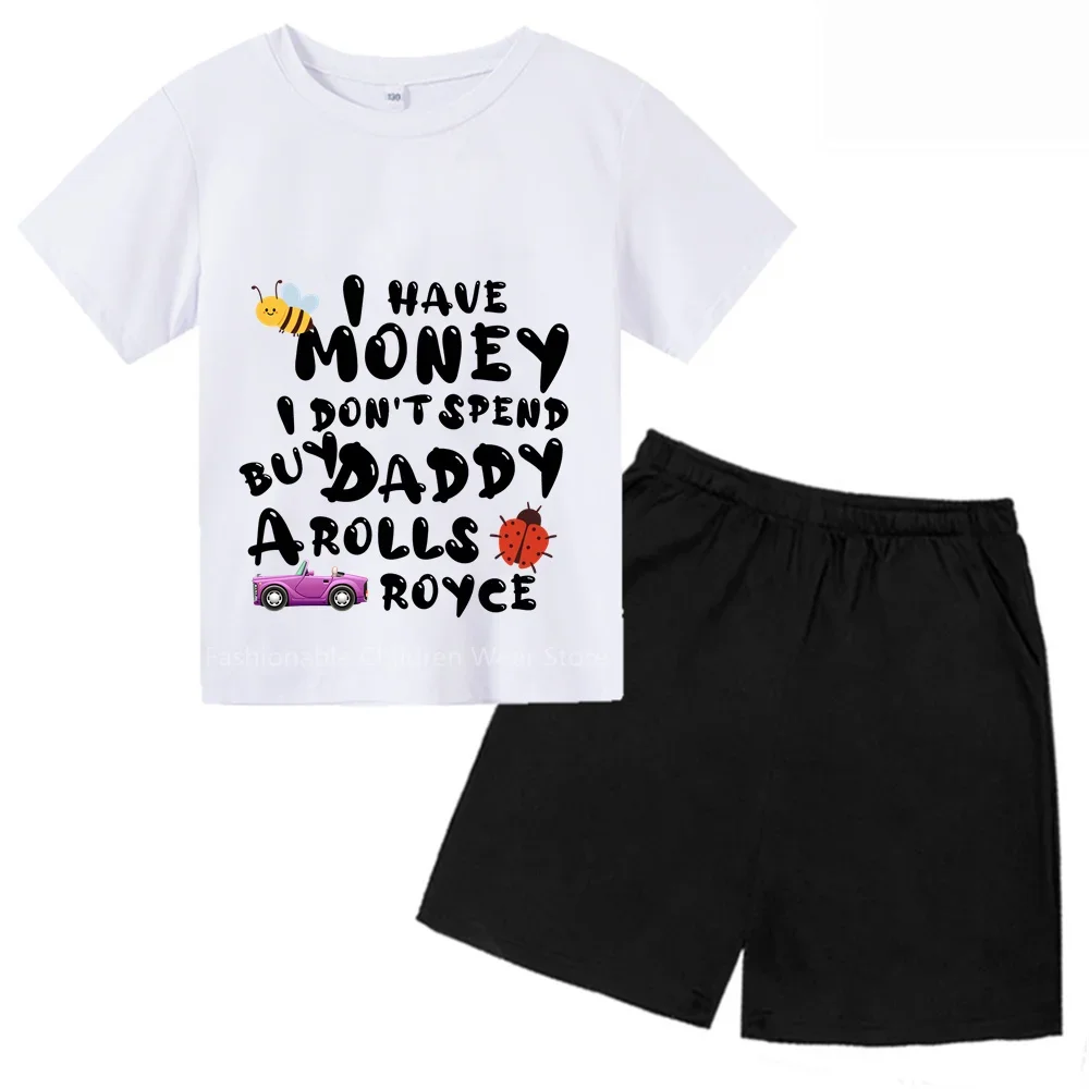 Футболка и шорты с алфавитом для мальчиков девочек