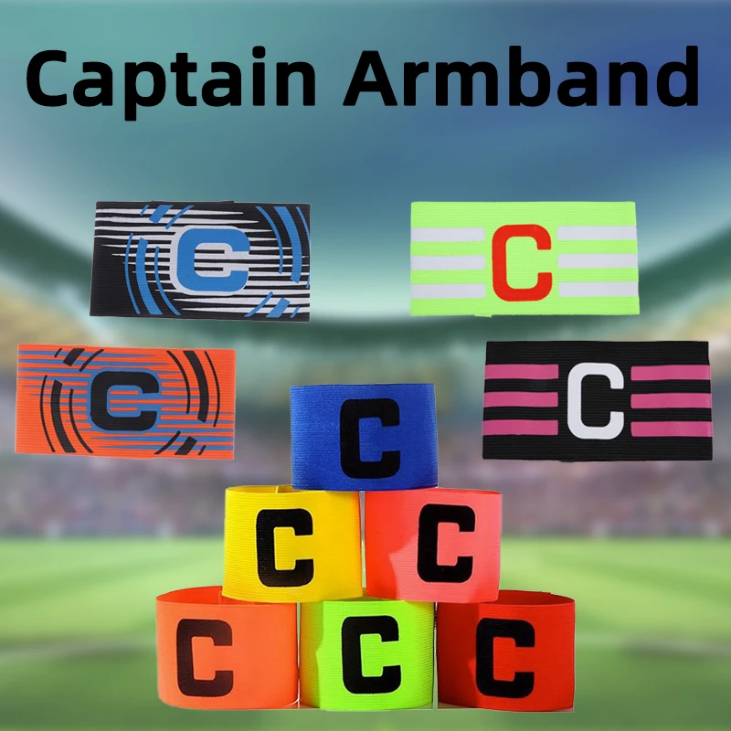 

1 Pcs Football Match Captain C Word Mark Armband Paste Team Leader C Word Nylon Flexible For Soccer Sports Accessories Unisex