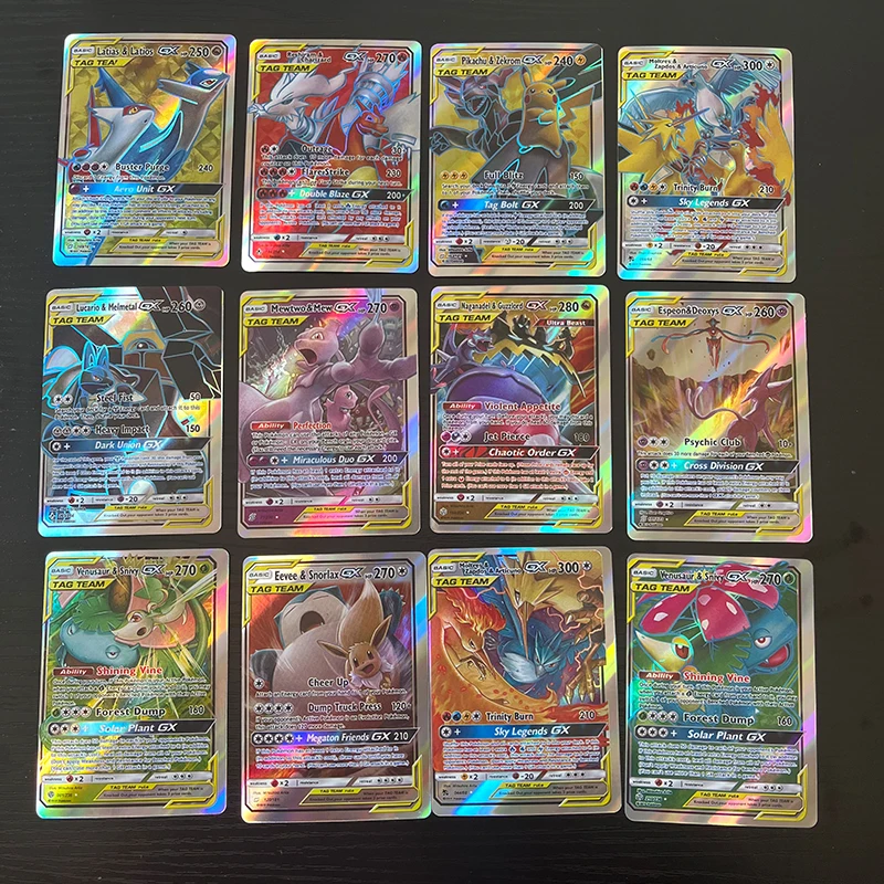 Карты Pokemon 300 V MAX GX Лидер продаж детская битва английская версия игровая бирка