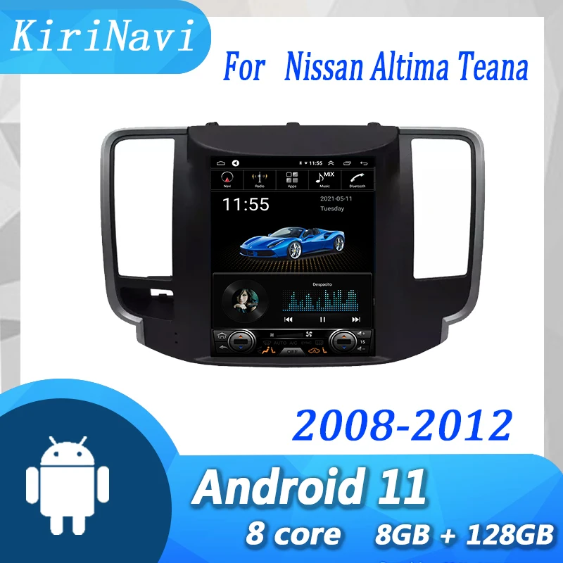 

KiriNavi Vertical Screen For Nissan Altima Teana 2008-2012 Android 11 Car Dvd Multimedia Player Radio 4G GPS Navigation Stereo
