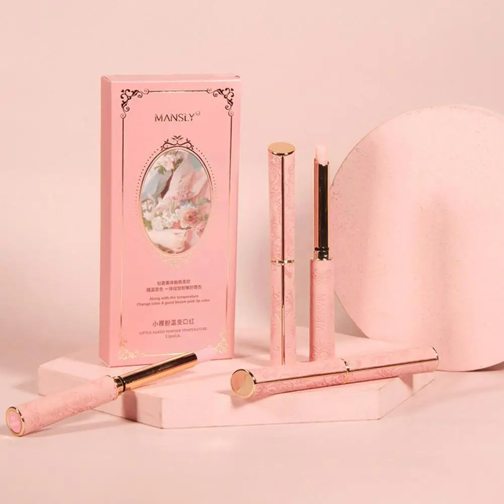 

Heel Temperature Change Lip Balm Jelly Lipstick Non-stick Cup Makeup Discoloration Fake Lipstick Artifact M6o5