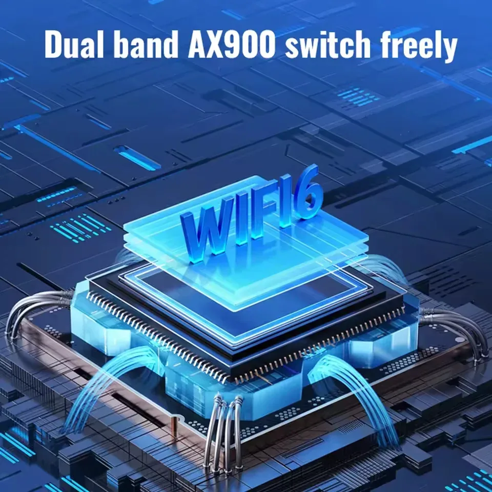Фото KEBIDUMEI 2-в-1 сетевая карта без драйверов, WiFi6, Bluetooth 5.4, 900 Мбит/с, двухдиапазонный беспроводной адаптер 2.4G+5GHz для Win10/11 №5