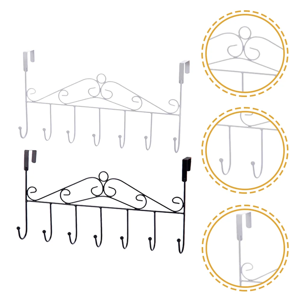 

2 Pcs Hairpin Metal Hangerssss Door Hook Hooks Storage Hanging Alloy Back Coat